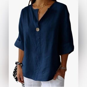 Navy Blue Women's Top
